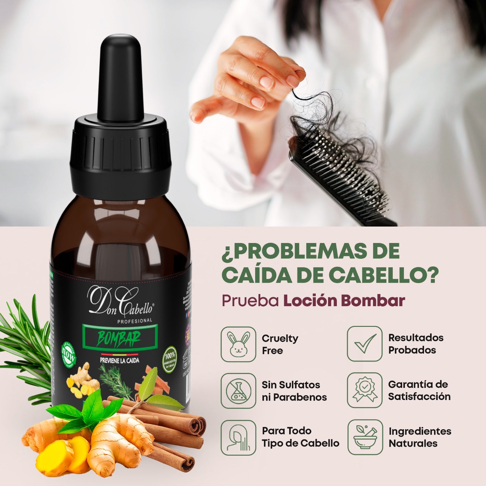 Don Cabello Loción Preventiva de Caida Reduce la Caída y Estimula su Crecimiento 125 Ml - Cosmetics Afro Latino