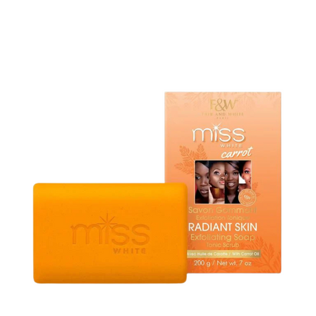 Fair and White Original - Miss White Carrot Radiant Skin Exfoliating Soap - 200g - Cosmetics Afro Latino