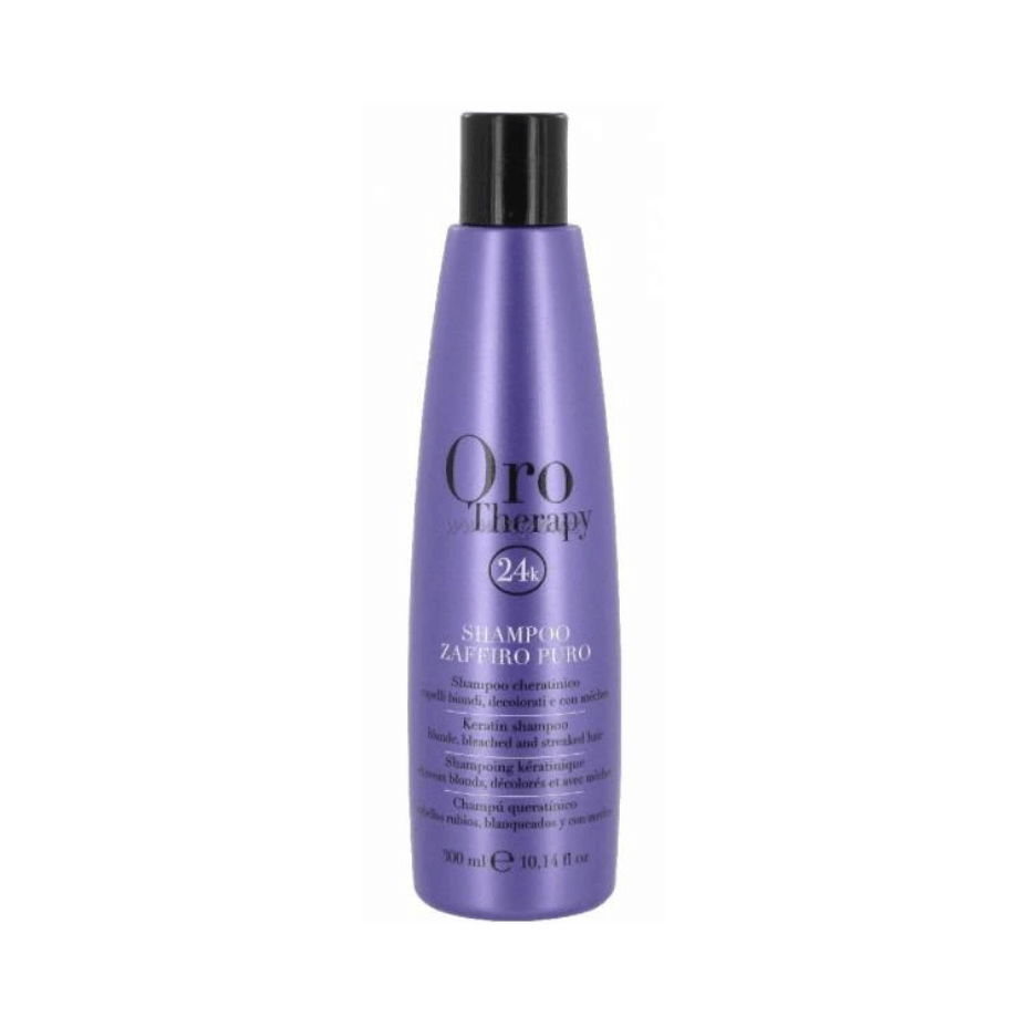 Fanola Orotherapy Zaffiro Puro – Champú Matizador con Queratina, Zafiro y Oro – 300 ml - Cosmetics Afro Latino
