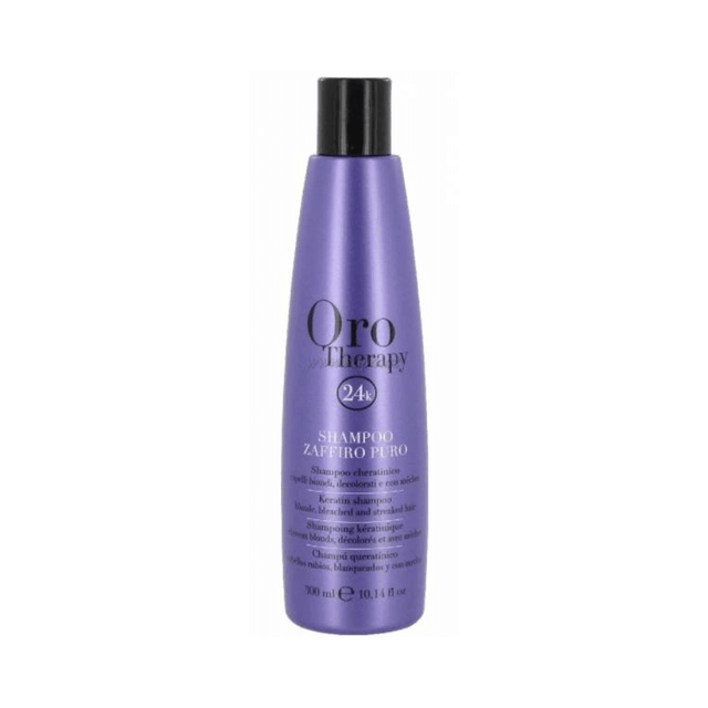 Fanola Orotherapy Zaffiro Puro – Champú Matizador con Queratina, Zafiro y Oro – 300 ml - Cosmetics Afro Latino