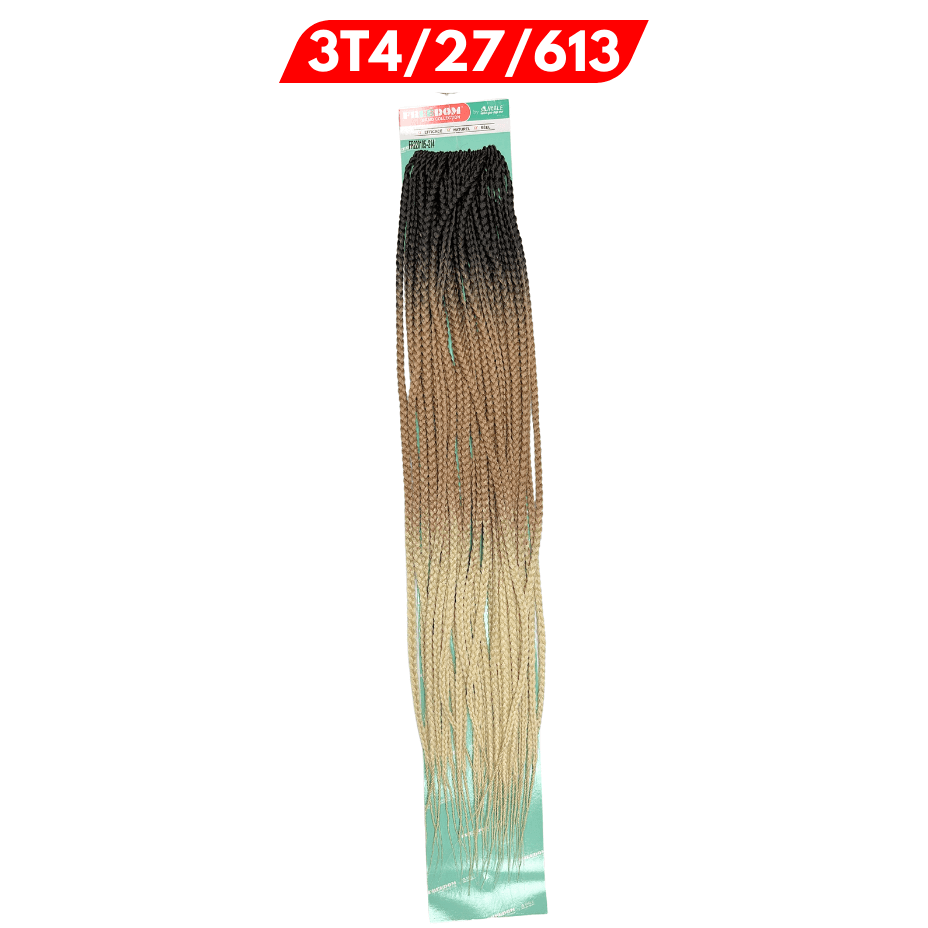 Freedom Crochet - Cro Medium Box Braid - Color 3T4/27/613 - 30 " - Cosmetics Afro Latino