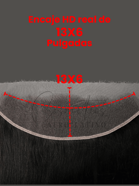 Frontal de Encaje HD 13x6 Liso – Cabello Remy Virgen – Pre-Depilado con Baby Hair – 150% Densidad - Cosmetics Afro Latino