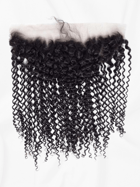 Frontal de Encaje HD 13x6 Rizo Profundo - Cabello Virgen Natural Remy - Pre-Depilada - de Oreja a Oreja - Densidad 150% - Cosmetics Afro Latino