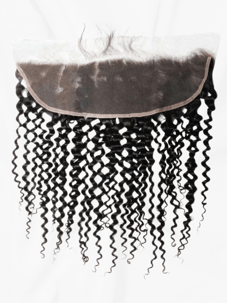 Frontal de Encaje HD 13x6 Rizo Profundo - Cabello Virgen Natural Remy - Pre-Depilada - de Oreja a Oreja - Densidad 150% - Cosmetics Afro Latino