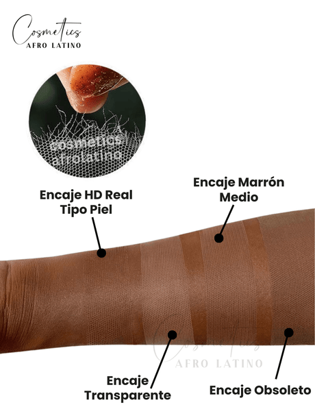 Frontal de Encaje HD 13x6 Rizo Profundo - Cabello Virgen Natural Remy - Pre-Depilada - de Oreja a Oreja - Densidad 150% - Cosmetics Afro Latino