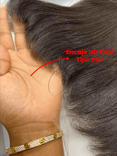 Frontal de Encaje HD 13x6 Rizo Profundo - Cabello Virgen Natural Remy - Pre-Depilada - de Oreja a Oreja - Densidad 150% - Cosmetics Afro Latino