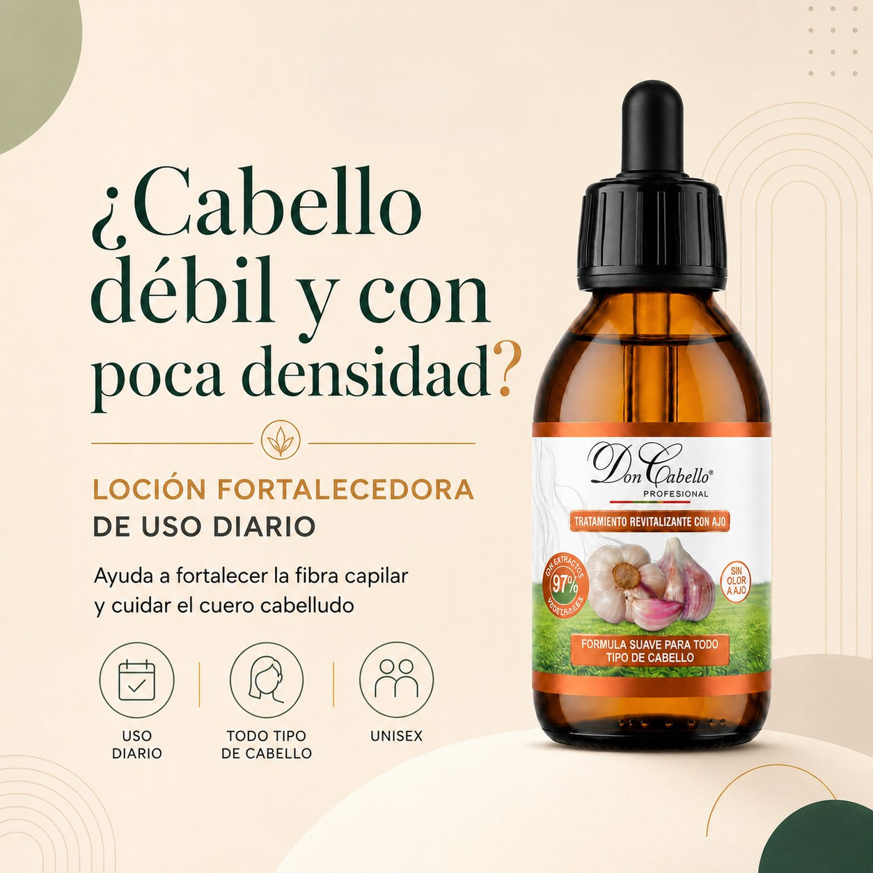 Don Cabello - Hair Strengthening Lotion - 125 Ml