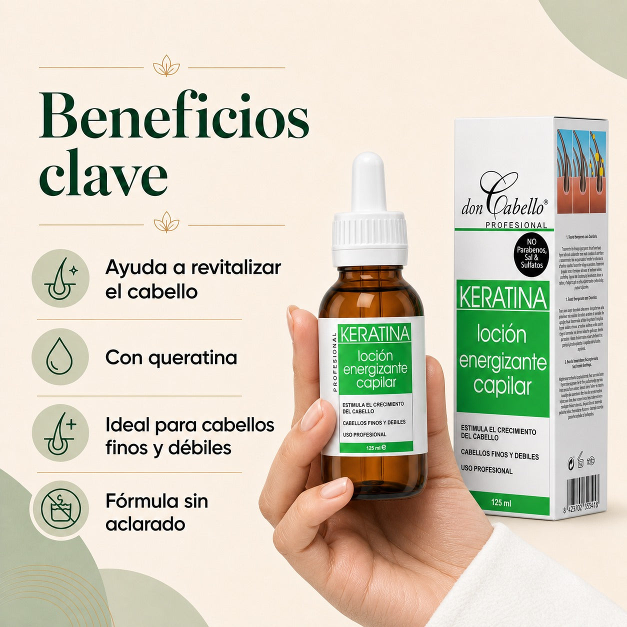 Don Cabello - Hair Regenerating Serum, Hair Growth Tonic - 125 Ml