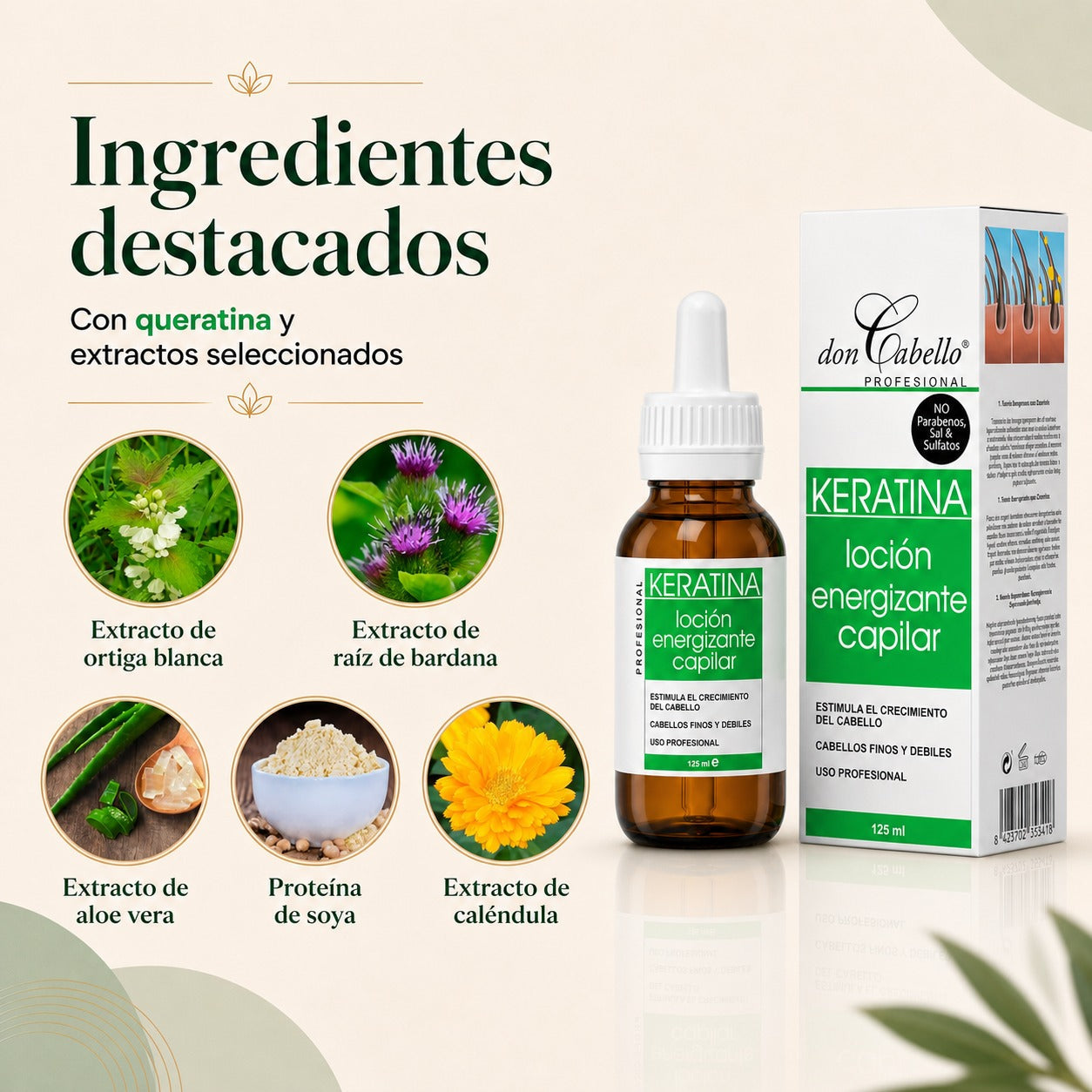 Don Cabello - Hair Regenerating Serum, Hair Growth Tonic - 125 Ml