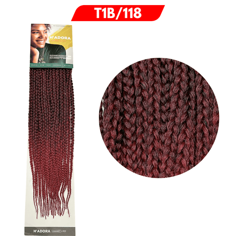 H'ADORA - Box Twist 2000 - Color T1B/118 - 20 " - Cosmetics Afro Latino