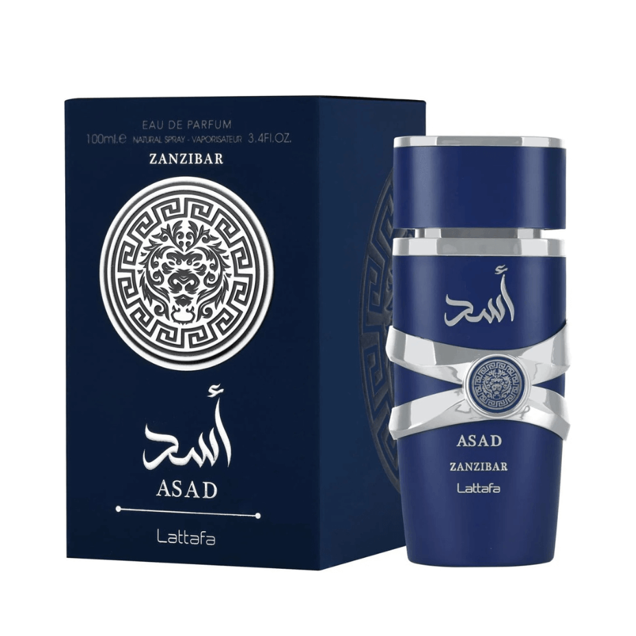 Lattafa Asad Zanzibar Perfume Unisex 100 ml EDP Oriental Amaderado - Cosmetics Afro Latino