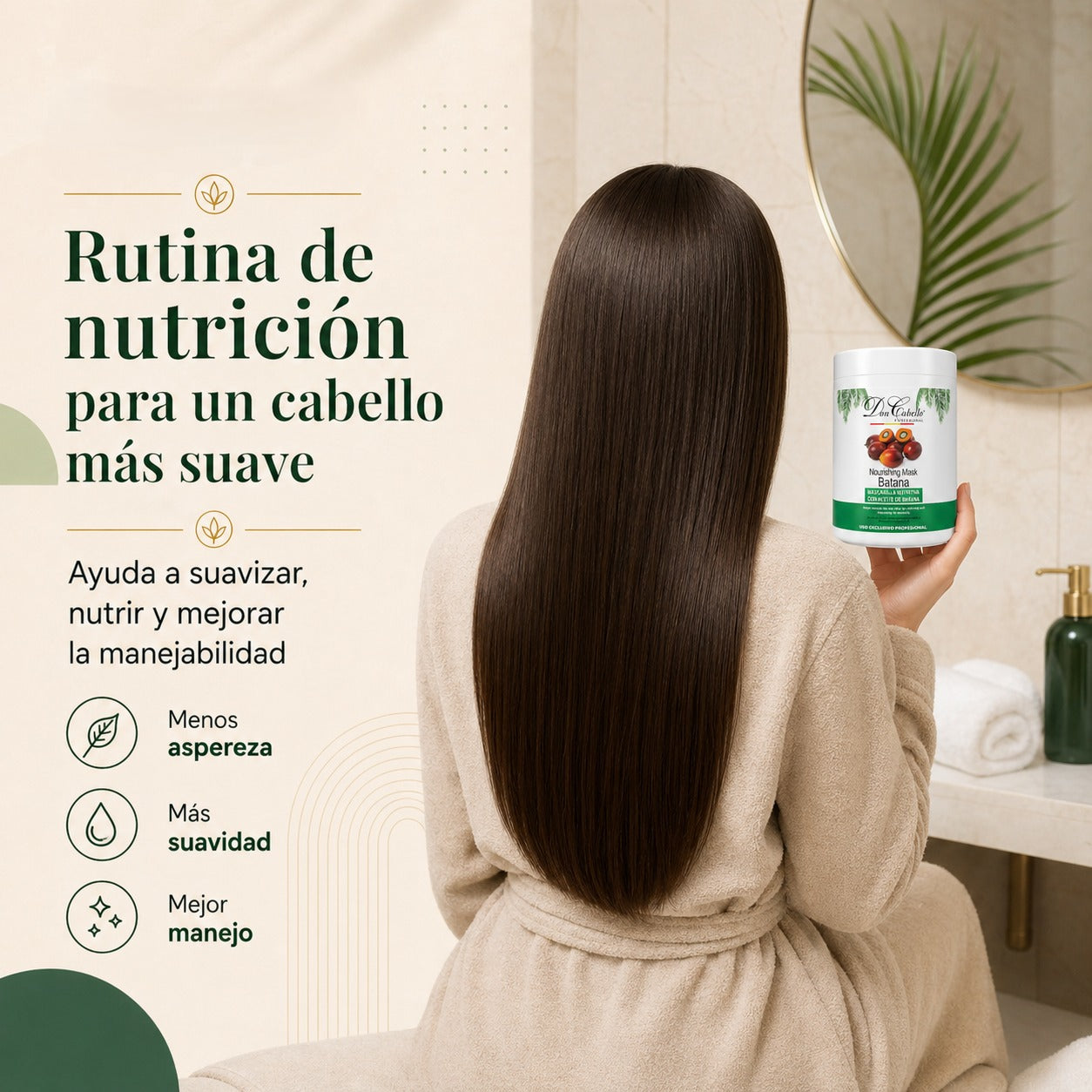 Don Cabello Mascarilla Nutritiva Batana 1000 ml Hidratación y Suavidad