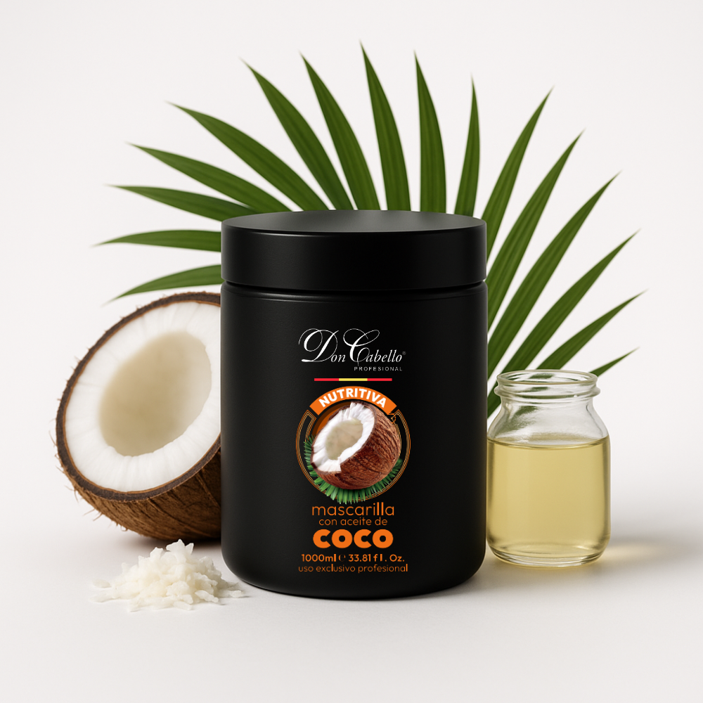 Don Cabello mascarilla capilar nutritiva con aceite de coco 1000 ml - Cosmetics Afro Latino