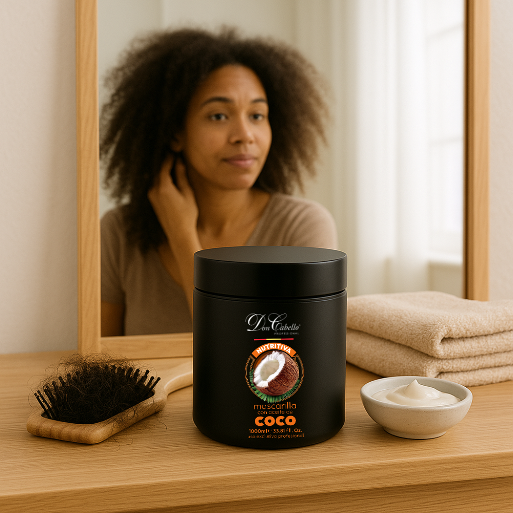 Don Cabello mascarilla capilar nutritiva con aceite de coco 1000 ml - Cosmetics Afro Latino