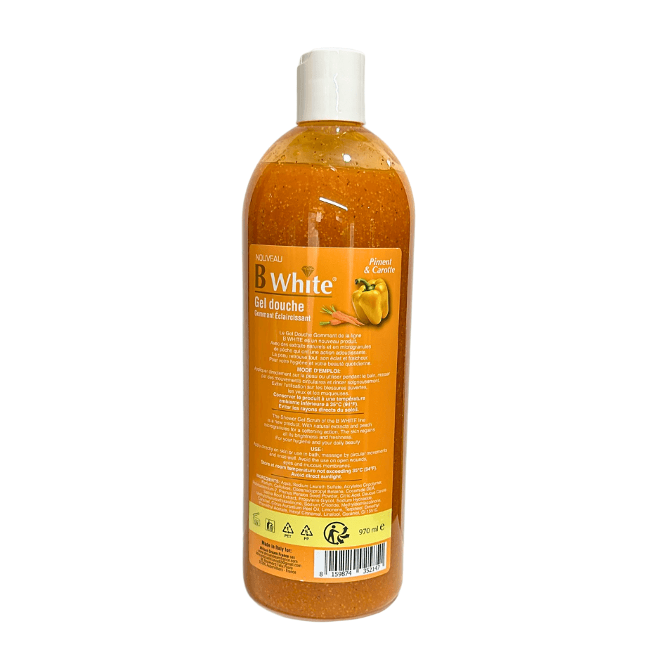 Nuevo - B White - Gel De Ducha De Chiles Dulces Con Zanahoria - 970 Ml - Cosmetics Afro Latino