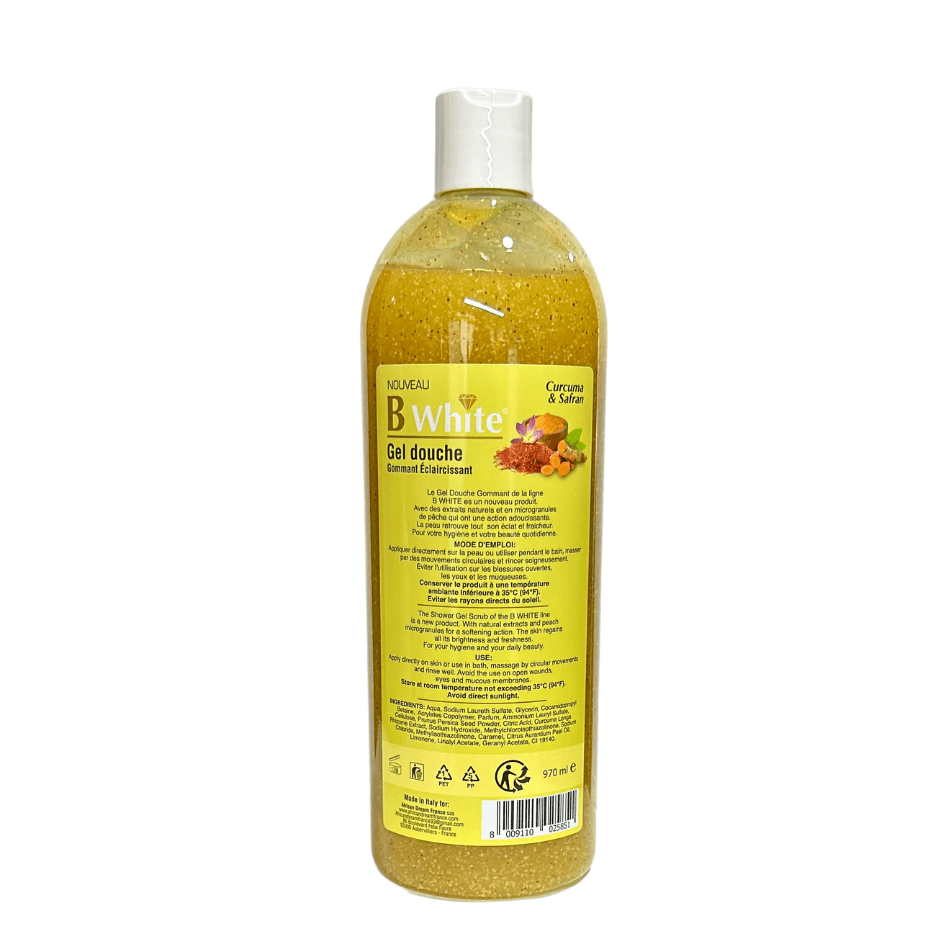 Nuevo - B White - Gel De Ducha - De Cúrcuma Con Azafrán - 970 Ml - Cosmetics Afro Latino