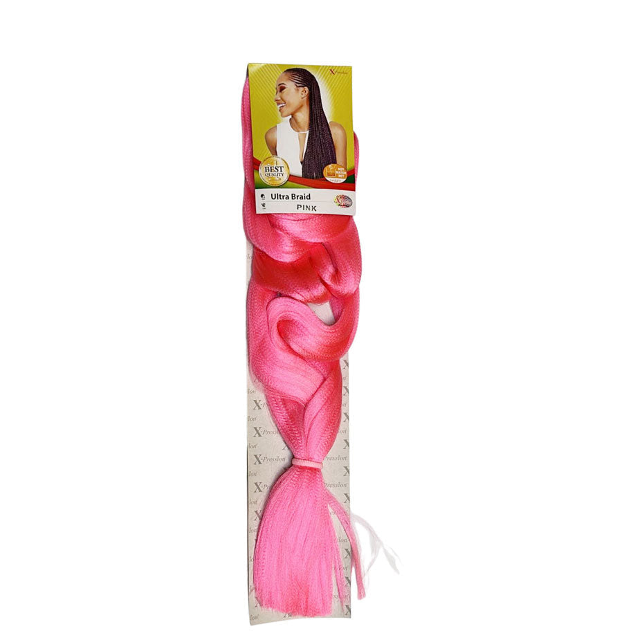 X-pression - Ultra Braid - Extensión De Pelo - Para Trenzar - 208 Cm - 165 G - De Un Solo Color - Cosmetics Afro Latino