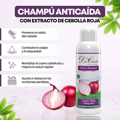 Pack Anticaída Con Extracto Cebolla Roja - Don Cabello