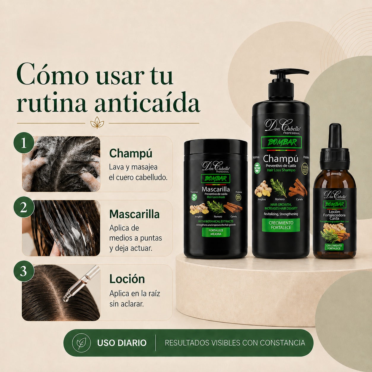 Bombar Hair Growth and Hair Loss Prevention Pack Don Cabello
