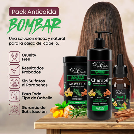 Pack Bombar Crecimiento del Cabello y Prevención de Caída Don Cabello - Cosmetics Afro Latino