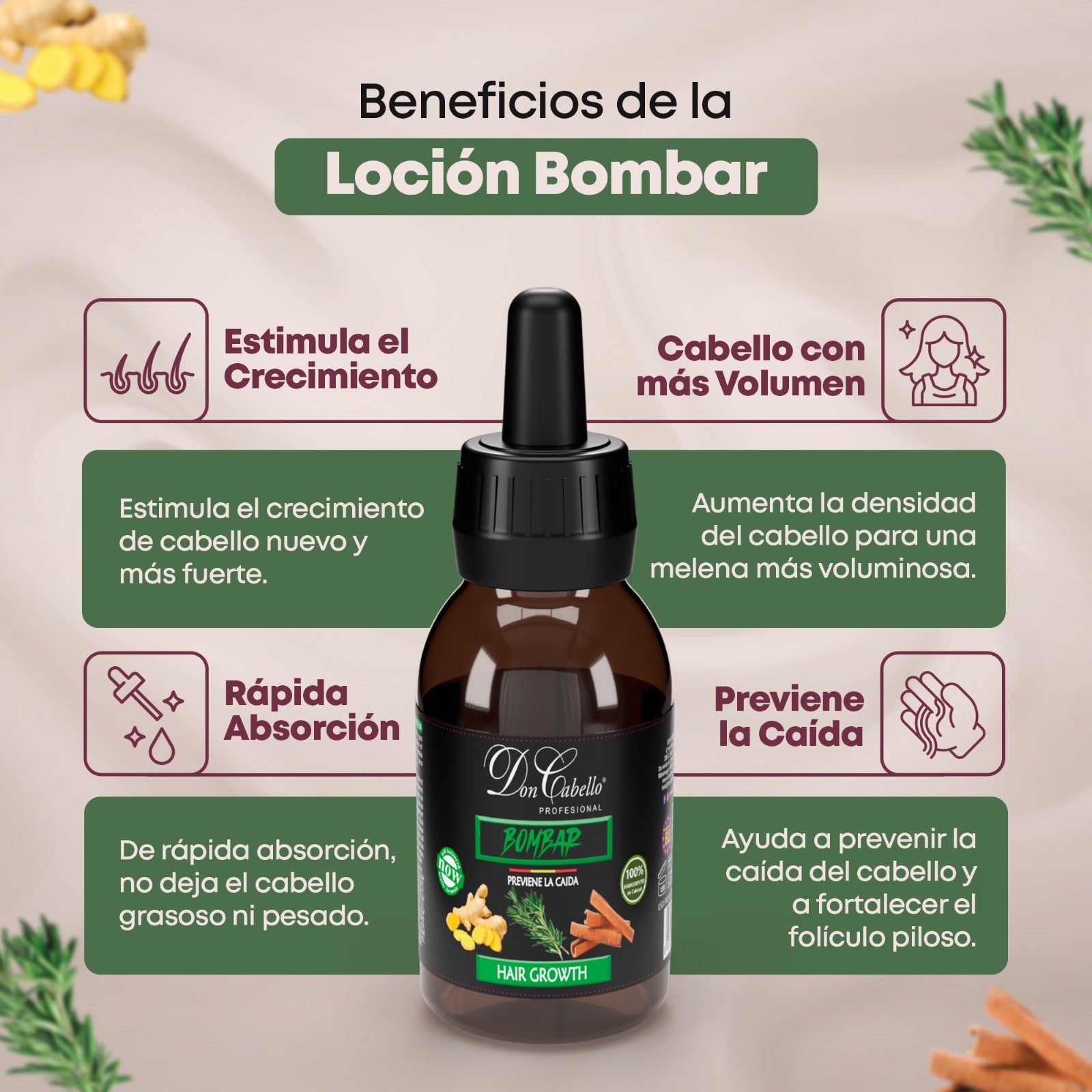 Pack Bombar Crecimiento del Cabello y Prevención de Caída Don Cabello - Cosmetics Afro Latino