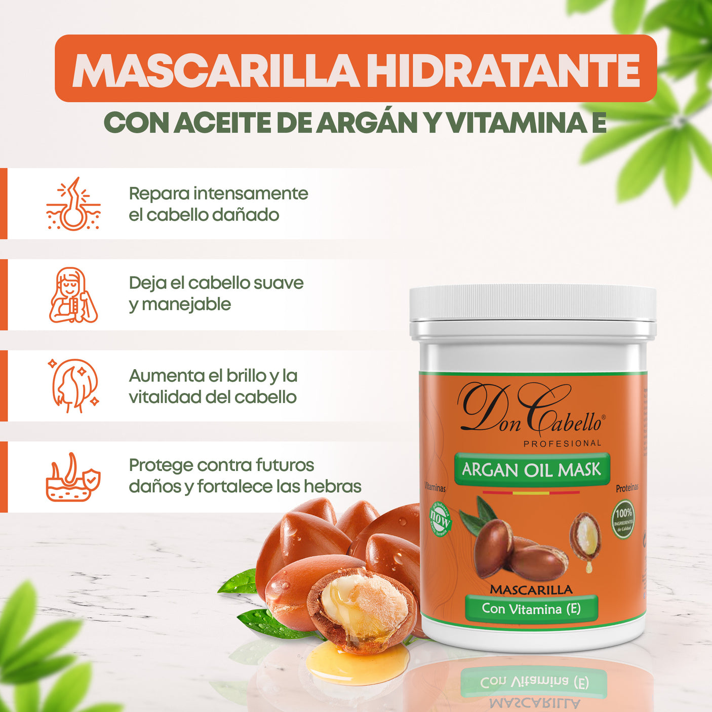 Intense Hydration Pack with Keratin and Argan Oil - Don Cabello