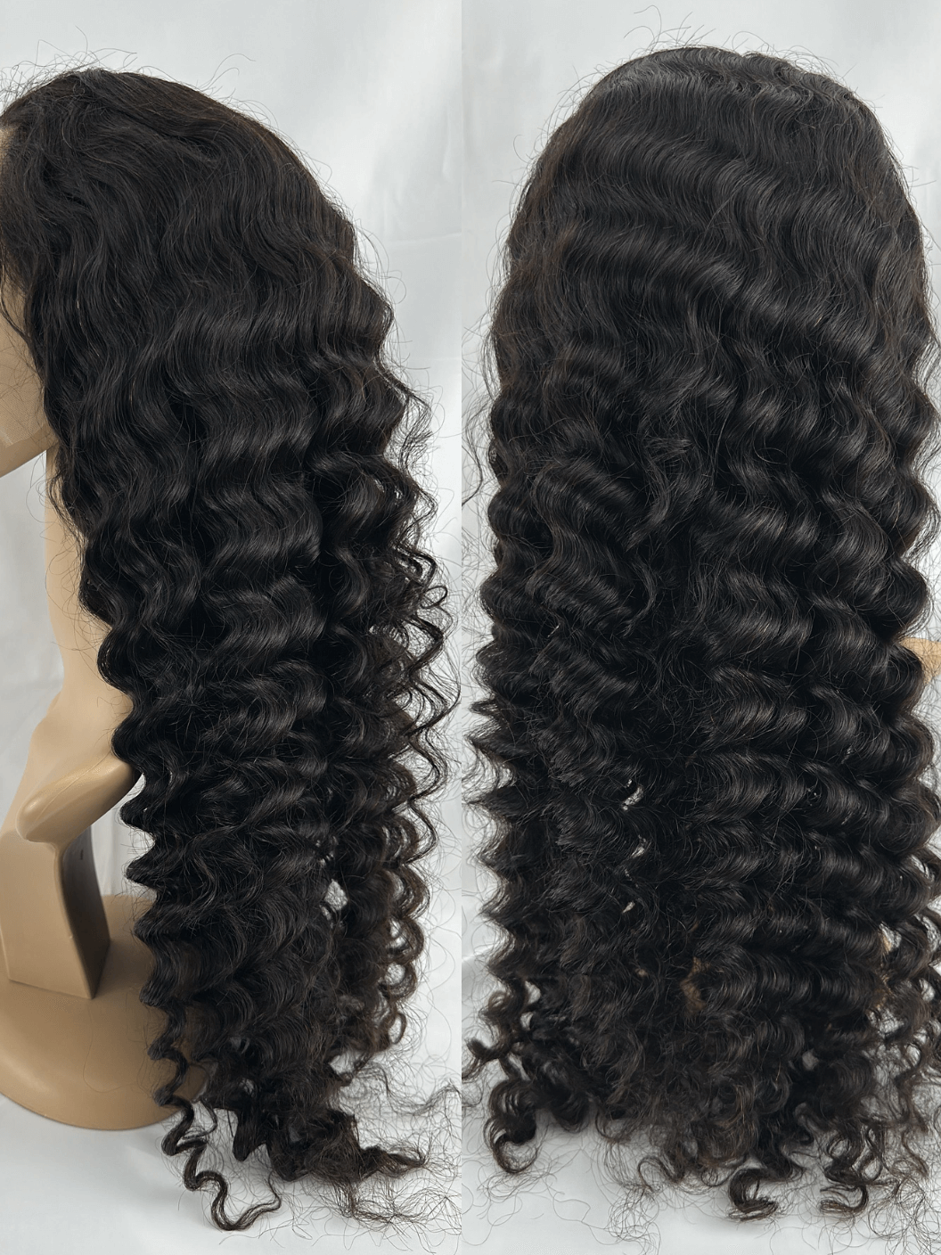 Peluca de Cabello Virgen Rizos Profundos 28” – HD Lace Frontal, Pre-Estilizada, Sin Pegamento, Densidad 200%+, Natural - Cosmetics Afro Latino