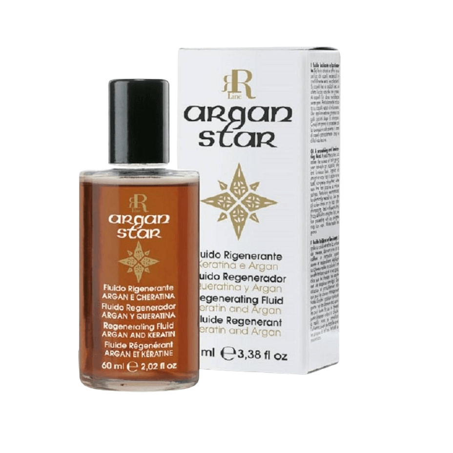 RR Argan Star Fluido Regenerador 60 ml – Brillo, Suavidad y Protección Antifrizz