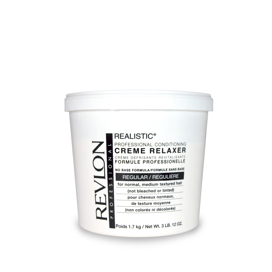 Revlon - Realistic No-Base Conditioning Creme - Relaxer - Regular - 1.7kg - (60oz) - Cosmetics Afro Latino