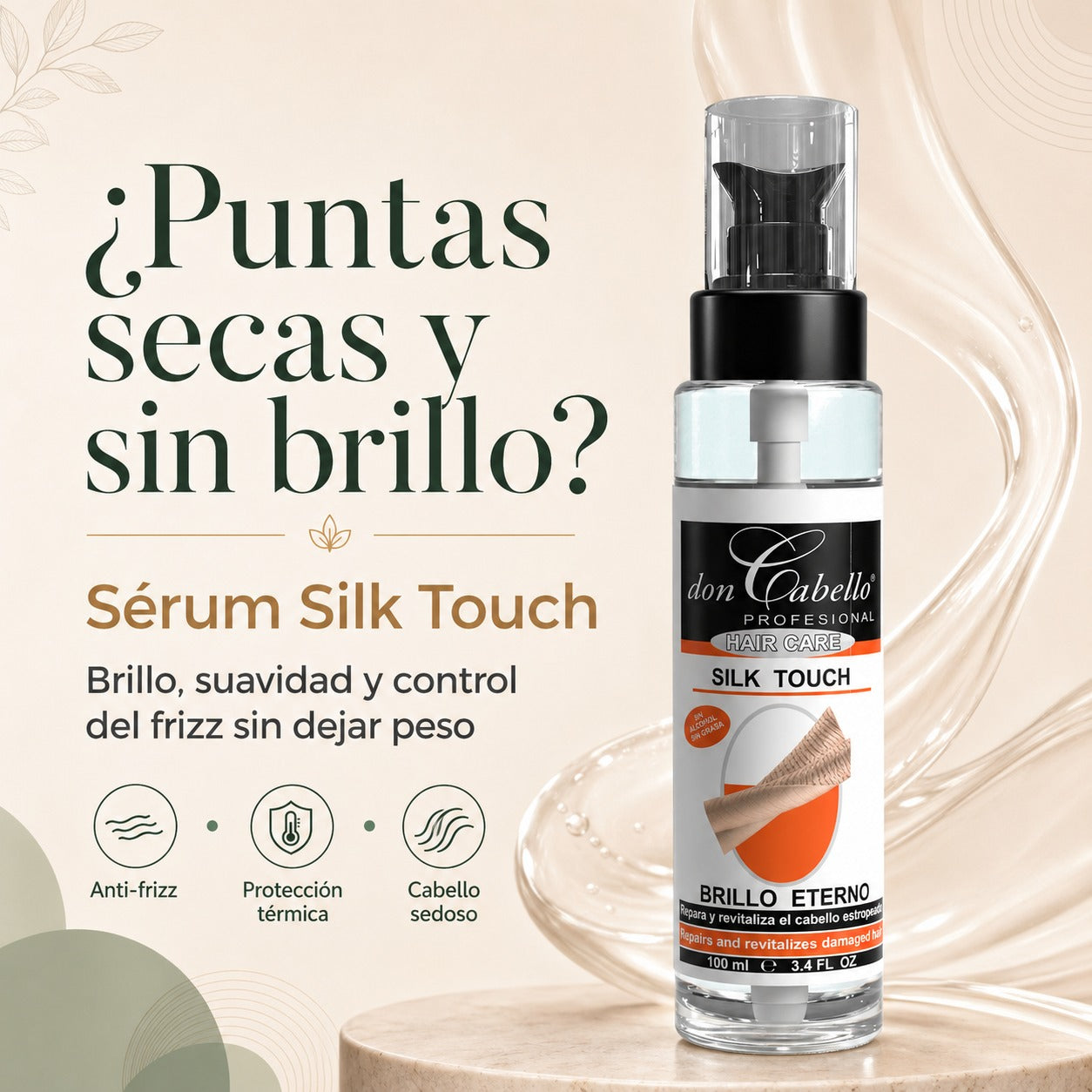 Don Cabello Silk Touch – Proteínas, Vitaminas Y Minerales - 100 Ml