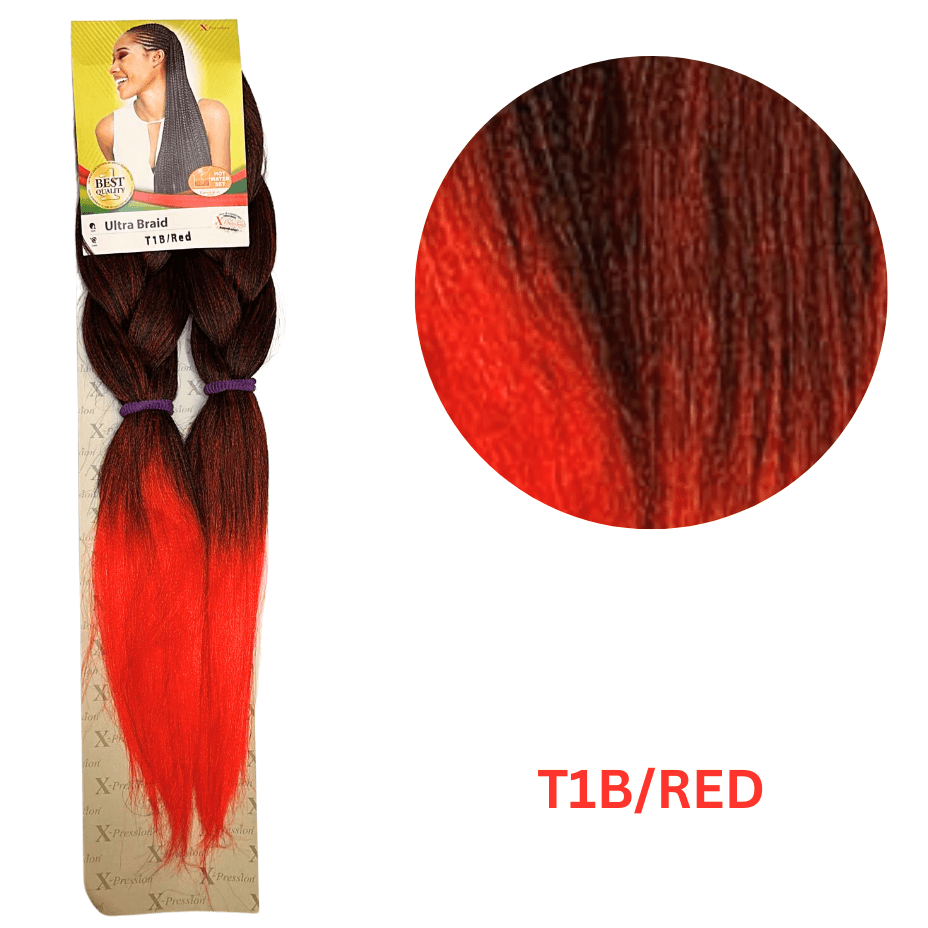 X-pression - Ultra Braid - Extensión De Pelo - Para Trenzar - 208 Cm - 165 G - Doble Color - Cosmetics Afro Latino