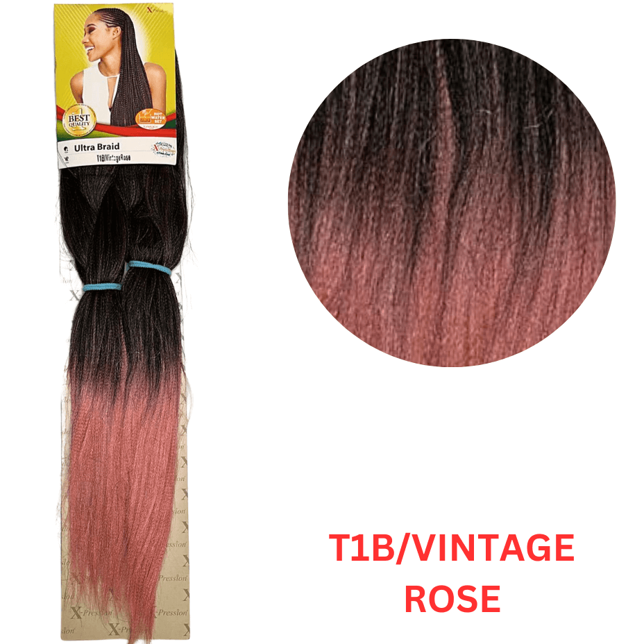 X-pression - Ultra Braid - Extensión De Pelo - Para Trenzar - 208 Cm - 165 G - Doble Color - Cosmetics Afro Latino