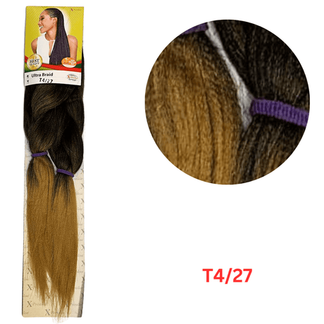 X-pression - Ultra Braid - Extensión De Pelo - Para Trenzar - 208 Cm - 165 G - Doble Color - Cosmetics Afro Latino