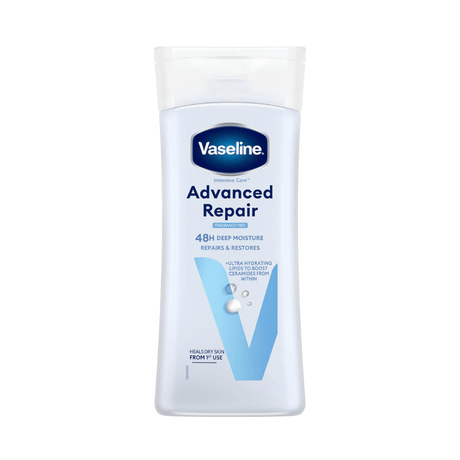 Vaseline - Intensive Care - Loción Reparadora Avanzada  - Sin Fragancia - 400 Ml - Cosmetics Afro Latino
