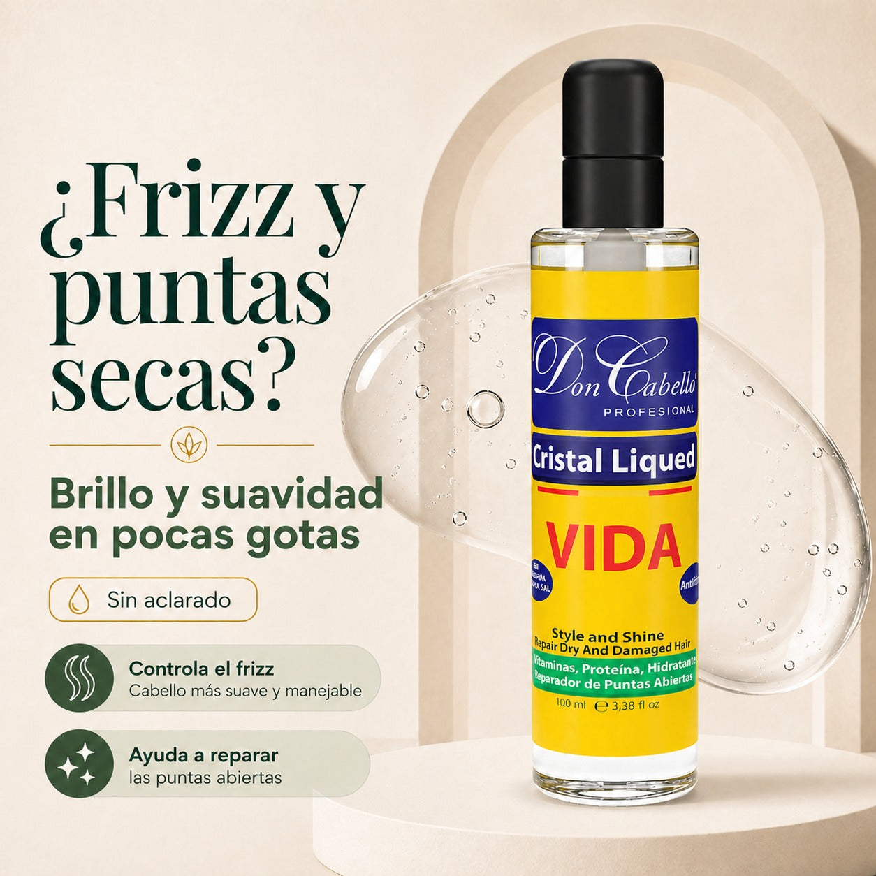 Don Cabello Vida Cristal Liqued (Anti Frizz) 100 ML