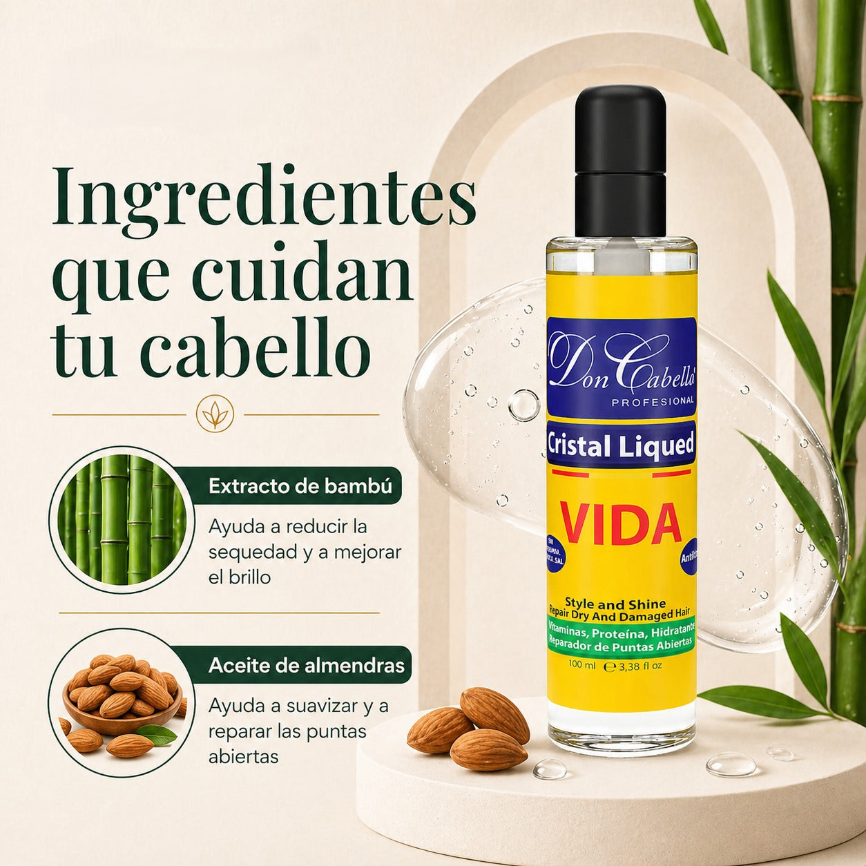 Don Cabello Vida Cristal Liqued (Anti Frizz) 100 ML