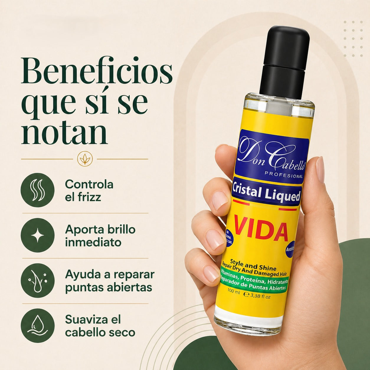 Don Cabello Vida Cristal Liqued (Anti Frizz) 100 ML