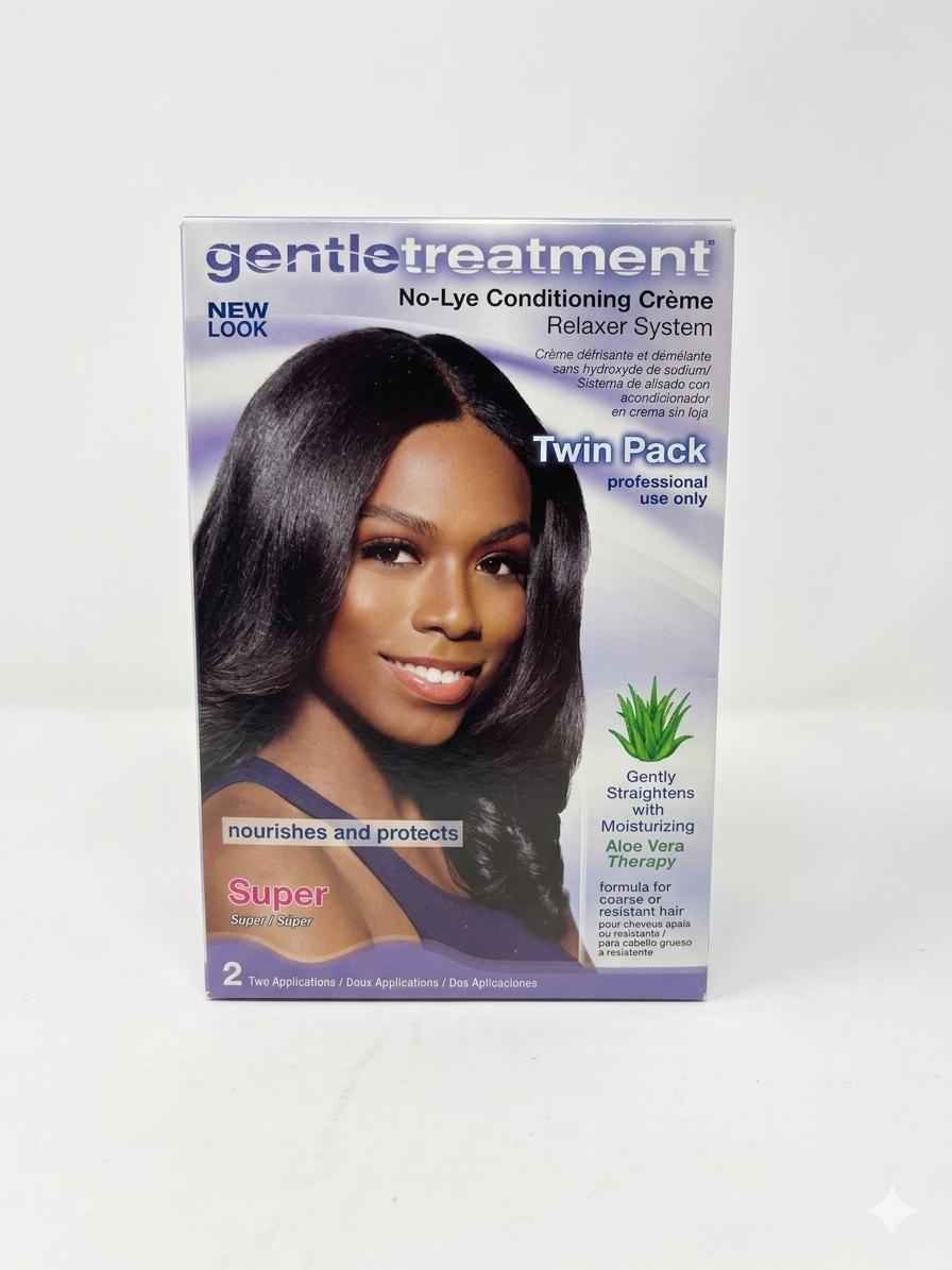 Gentle Treatment No-Lye Conditioning Creme Relaxer System 2 Application Kit SUPER