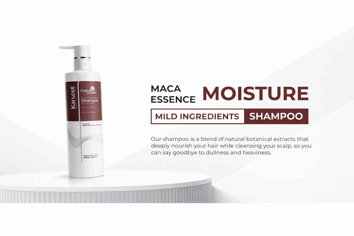 Karseell Champú Hidratante Aceite de Argán, Reconstructor para Cabello Seco y Dañado, Hidratación Profunda, Todo Tipo de Cabellos, 500ml