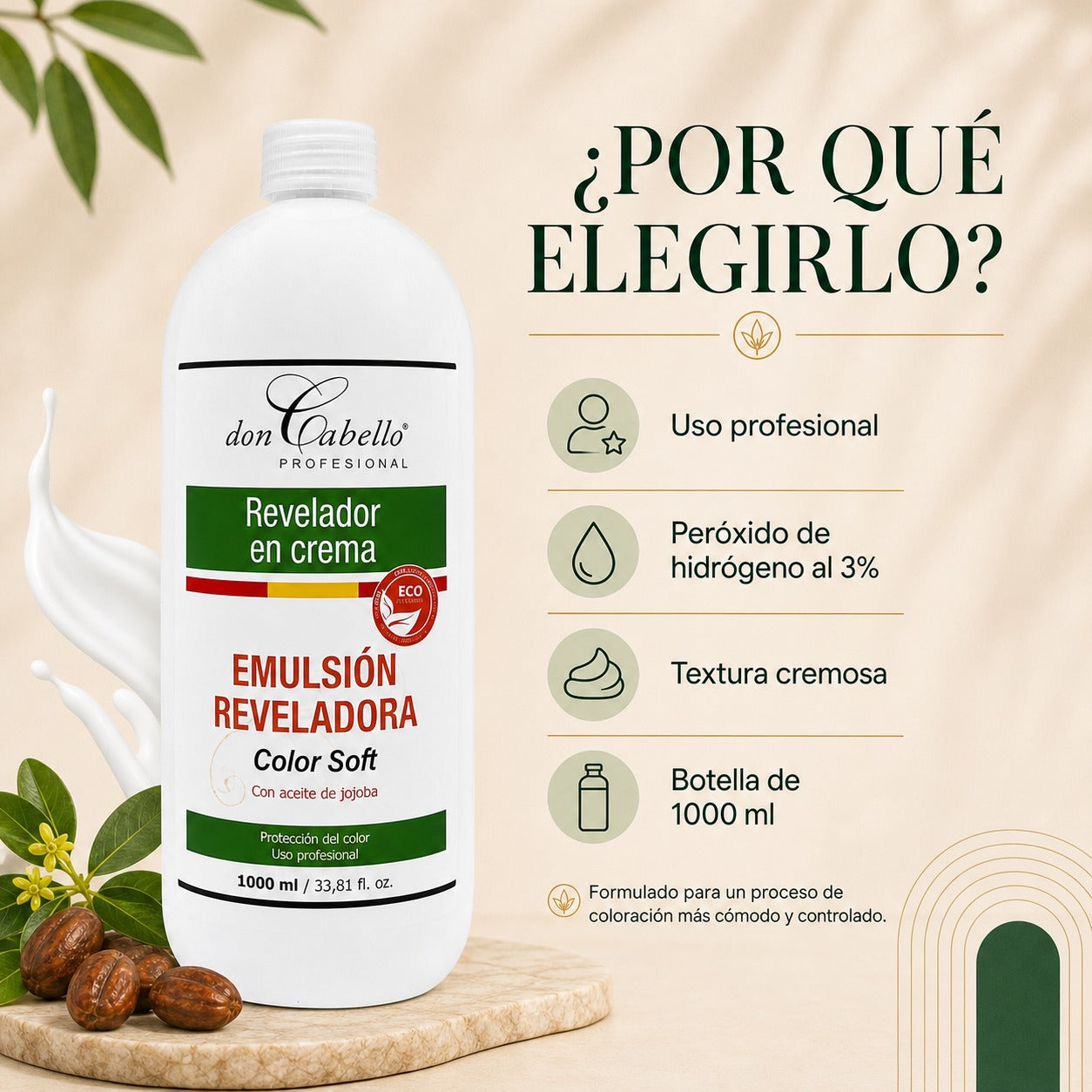 Don Cabello - Oxigenada en Crema - 40 Vol 12% - 1000 Ml