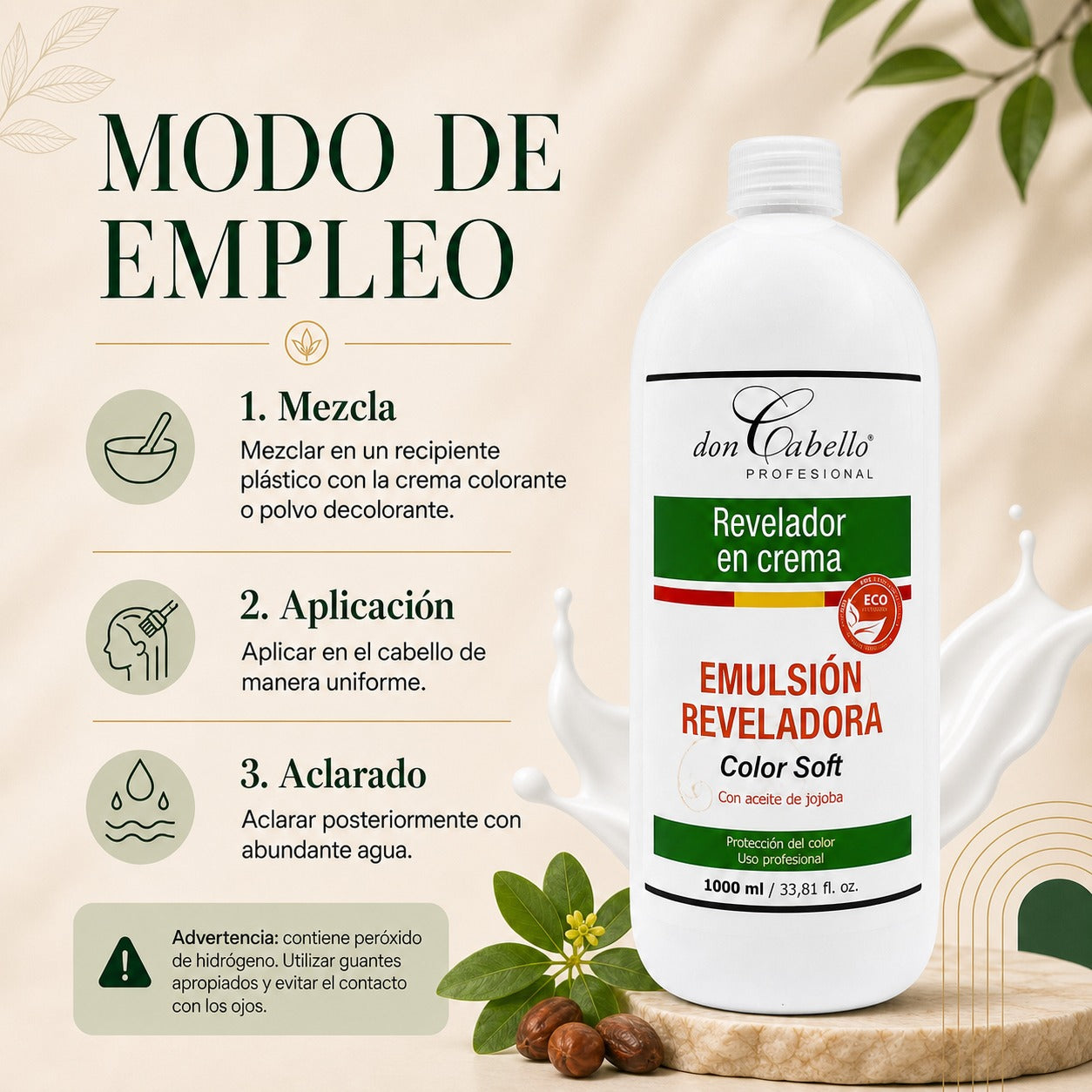 Don Cabello - Oxigenada en Crema - 40 Vol 12% - 1000 Ml