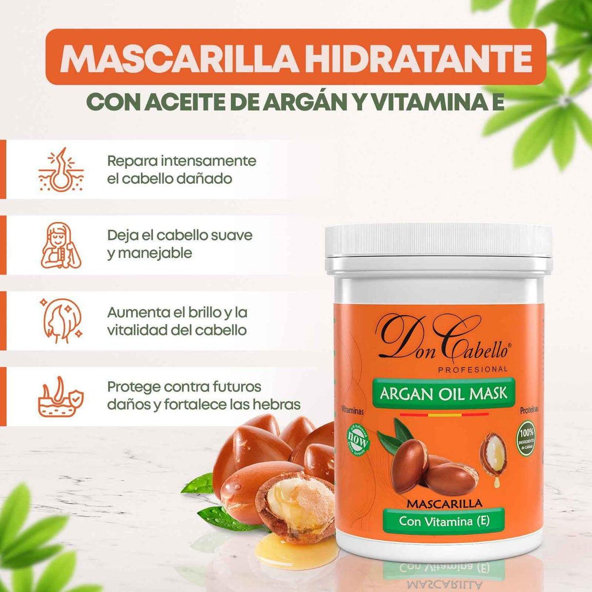 Pack Hidratación Intensa Con Keratina Y Aceite De Argán - Don Cabello