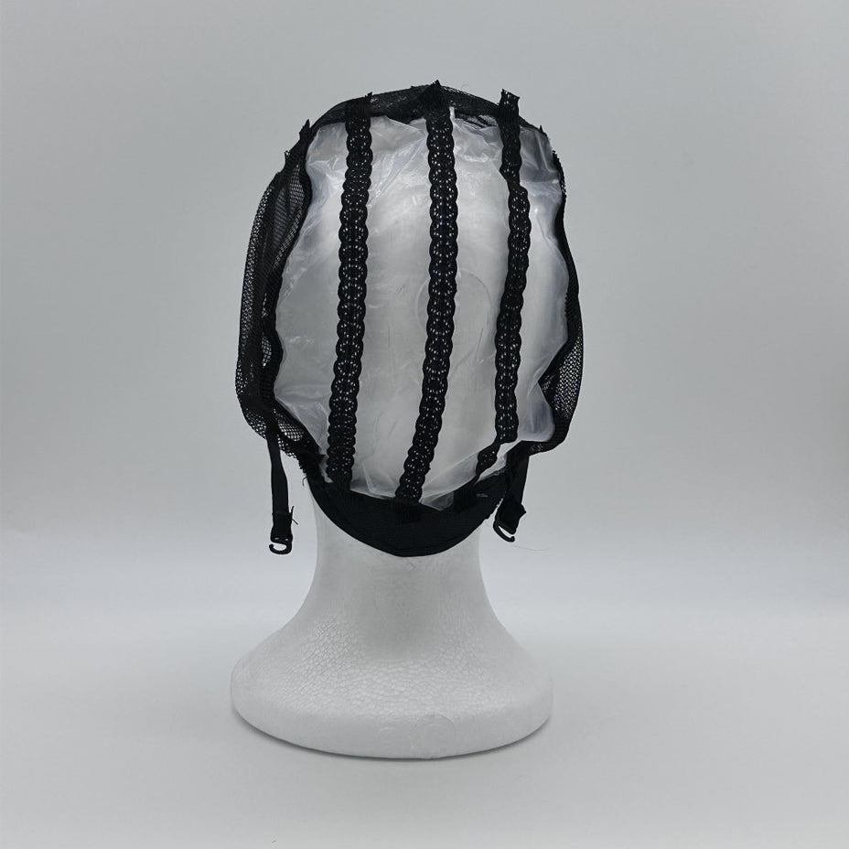 Gorro Para Hacer Pelucas Suaves Y Transpirables - Con Plastico - Negro - Cosmetics Afro Latino