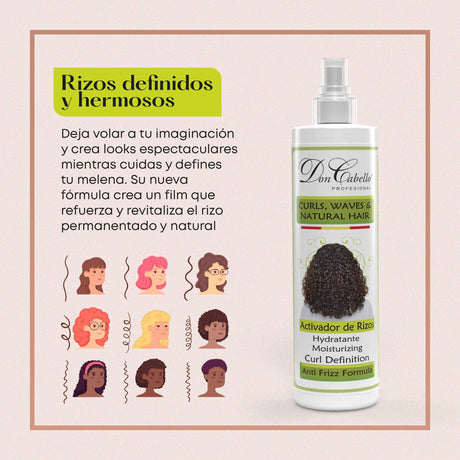 Don Cabello - Activador De Rizos Líquido - 400 Ml