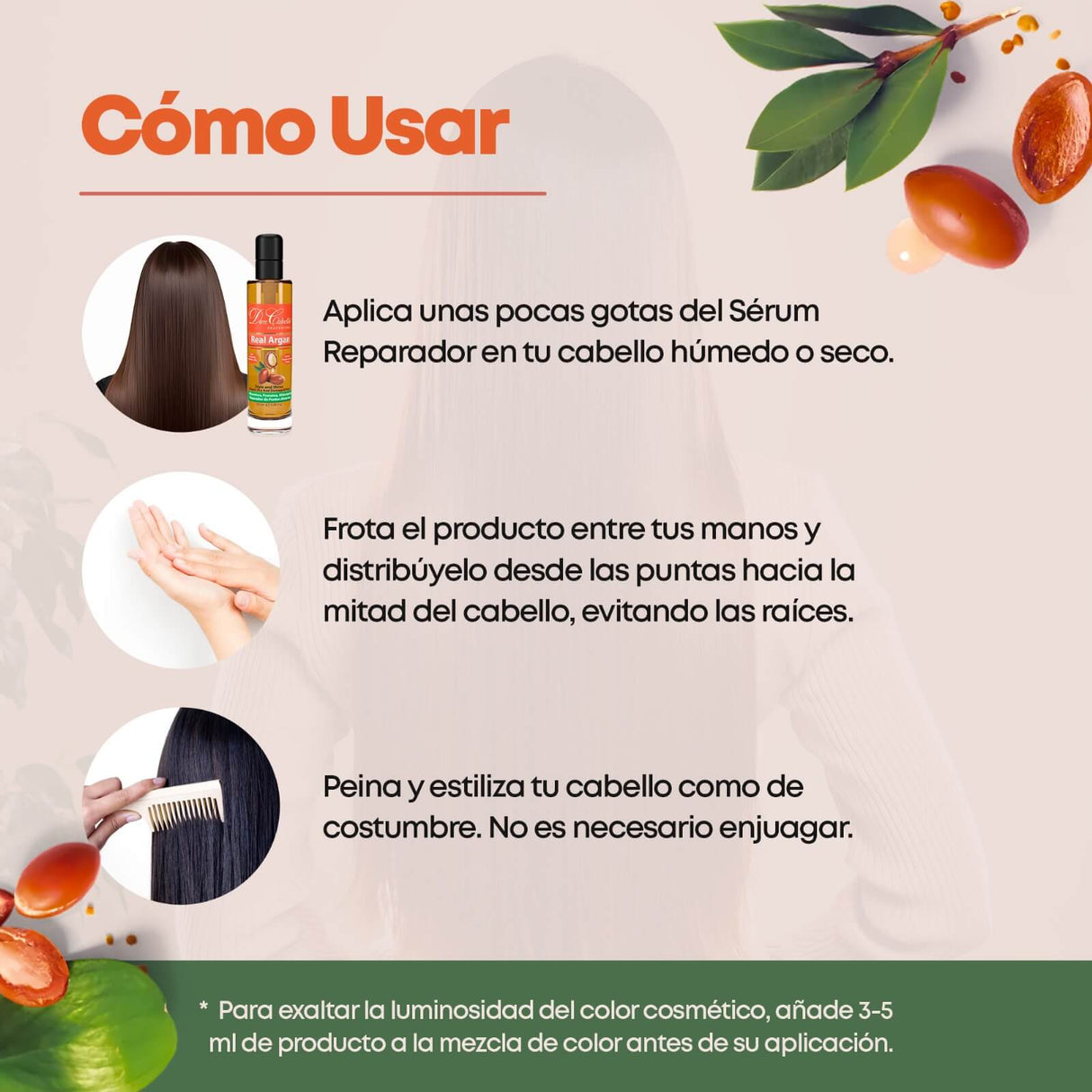 Don Cabello Aceite de Argán – Serum reparador de cabello 100 ml - Cosmetics Afro Latino