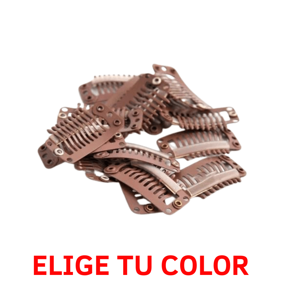 10 Grande Clips - Para Extensión De Pelo - Cosmetics Afro Latino