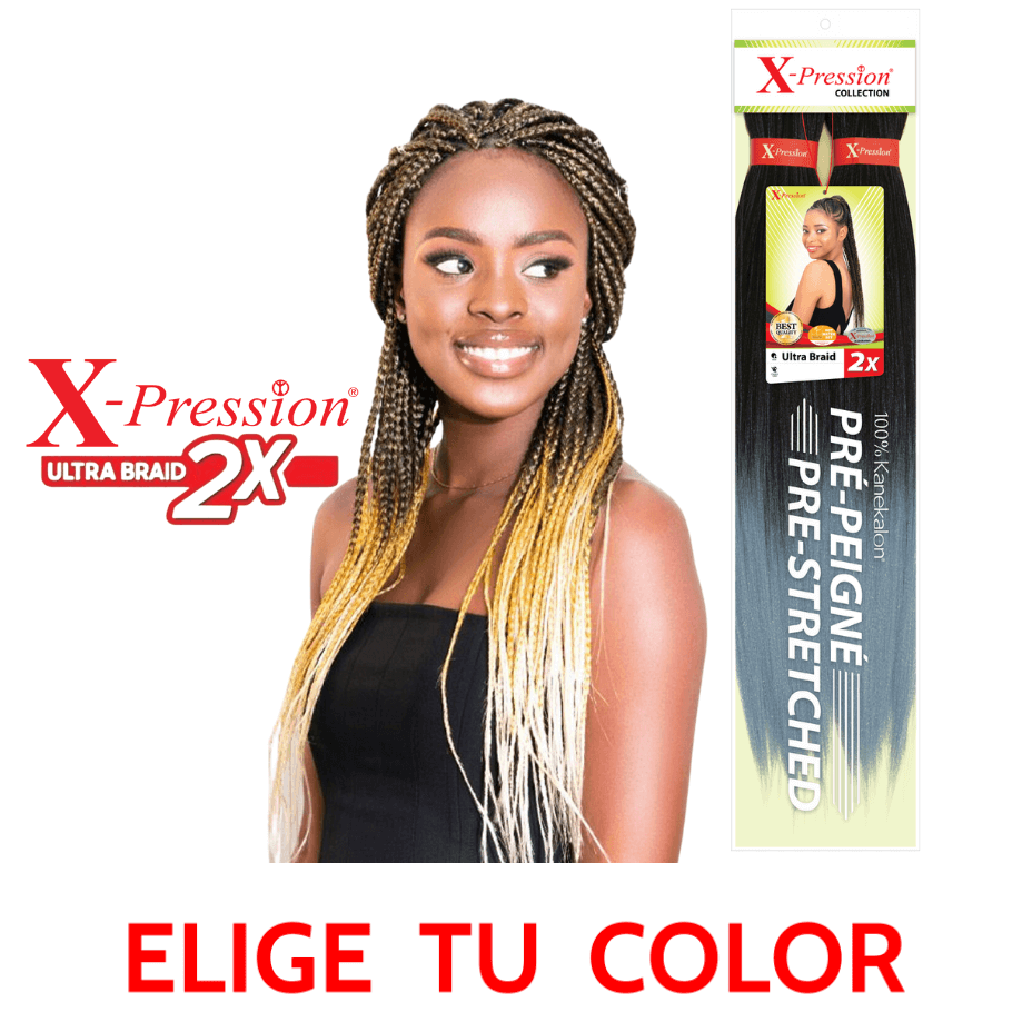 Pre Peigne - Trenzas Sintéticas - X-pression 2x Pre-estiradas - Cosmetics Afro Latino