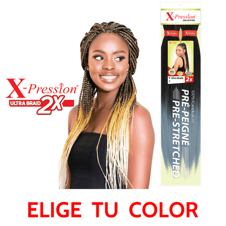 Pre Peigne - Trenzas Sintéticas - X-pression 2x Pre-estiradas - Cosmetics Afro Latino