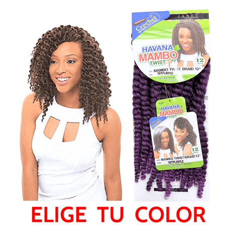 Trenza Janet Collection - Havana Tamaño Medio - Trenza Mambo Twist De 12 Pulgadas - Cosmetics Afro Latino