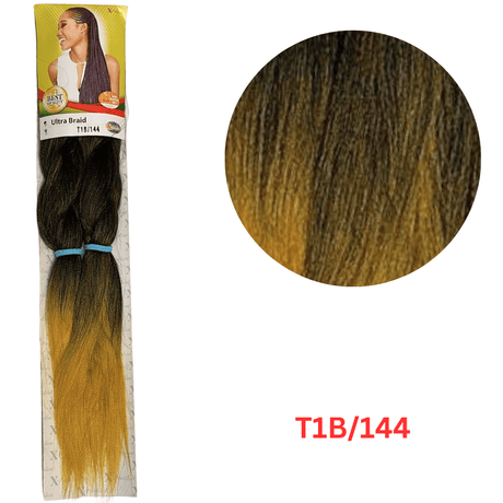 X-pression - Ultra Braid - Extensión De Pelo - Para Trenzar - 208 Cm - 165 G - Doble Color - Cosmetics Afro Latino